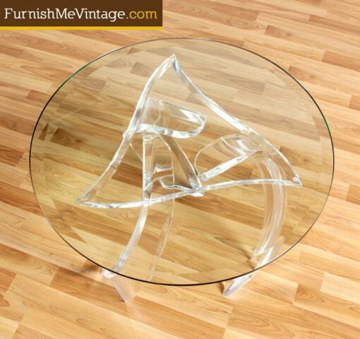 Haziza Modern Lucite Cyclone Coffee Table