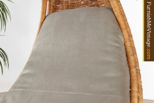 Studio Created Hanging Wicker and Chrome Chaise