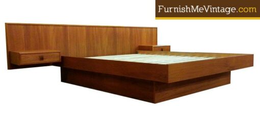 Mid Century Modern Teak Queen Platform Bed
