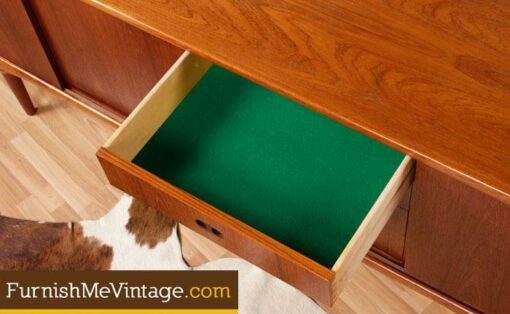 Restored Huge Mid Century Modern Danish Teak Credenza
