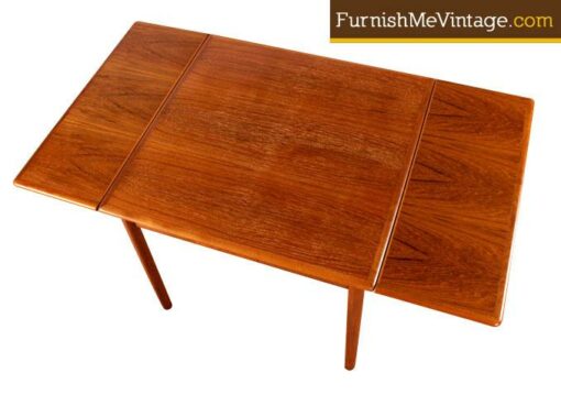 Refinished Expanding Square Danish Teak Table