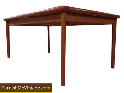 Expanding Mid Century Modern Teak Draw Leaf Table