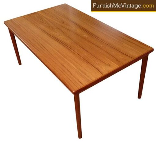 Expanding Mid Century Modern Teak Draw Leaf Table