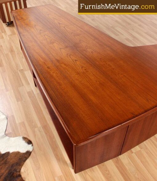 Restored Mid Century Peter Lovig Asymmetric Desk
