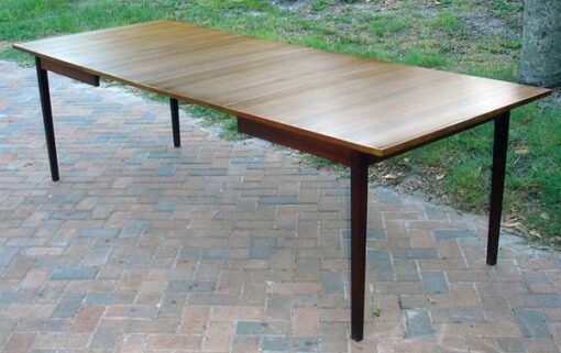 1960s Vintage Long Walnut Dining Table