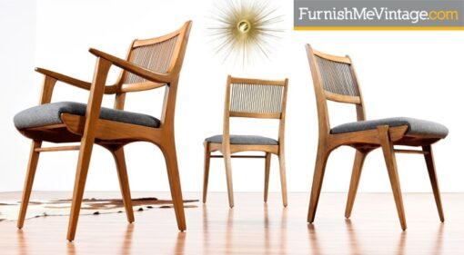 Set of 6 Restored Vintage Drexel Profile Dining Chairs