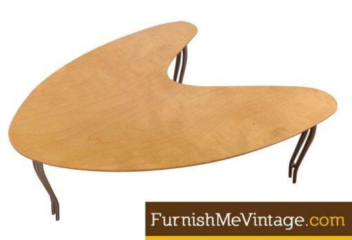 Refinished Modern Boomerang Coffee Table