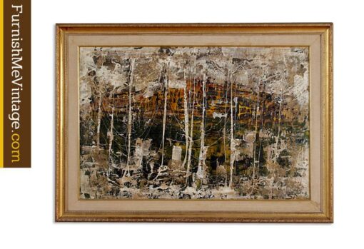 Italian Mid Century Modern Abstract Expressionist Painting