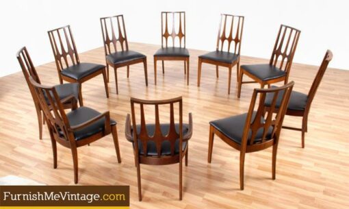 Set of (10) Broyhill Brasilia Dining Chairs