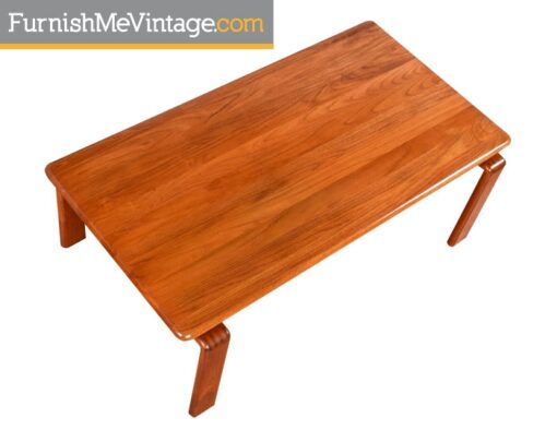 Refinished Vintage Solid Teak Coffee Table