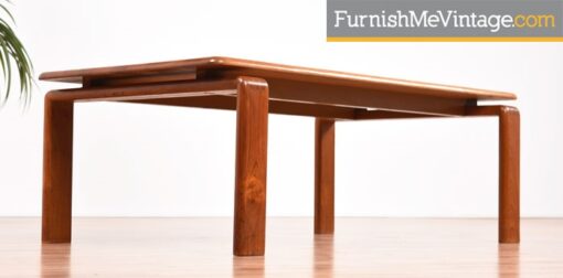 Refinished Vintage Solid Teak Coffee Table