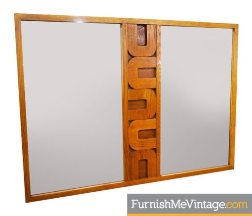 Vintage Large Sculpted Facade Mirror