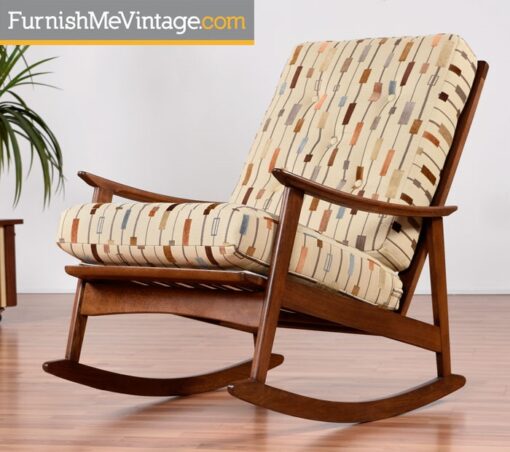 Restored Mid Century Modern Yugoslavian Rocking Chair