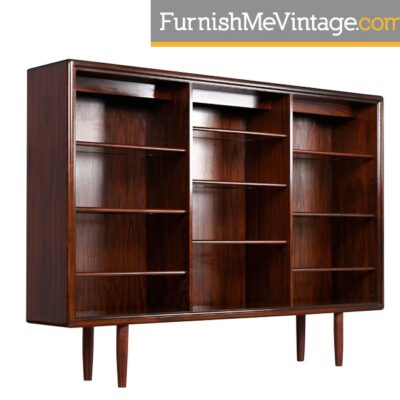 Vintage Rosewood Scandinavian China Cabinet