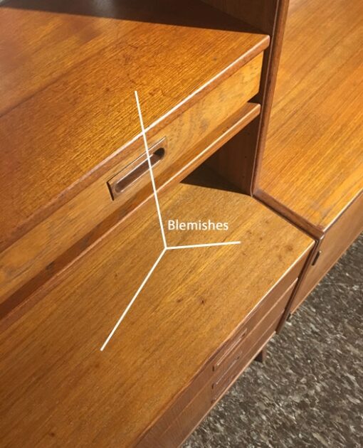 Mid Century Modern Skaraborgs Teak Modular Shelving Unit