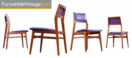 Set of Four Vintage Foster McDavid Chairs in Purple