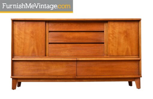Restored Mid Century Modern Cherry Credenza