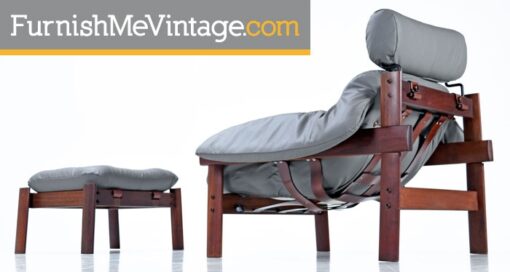 Restored Leather Percival Lafer Chair and Ottoman