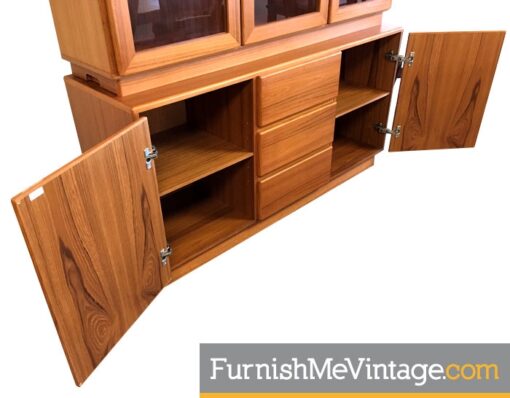 Vintage Mobican Teak China Cabinet