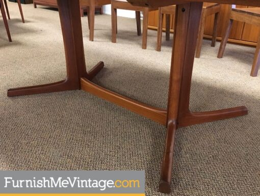 Oval Vintage Danish Modern Teak Dining Table