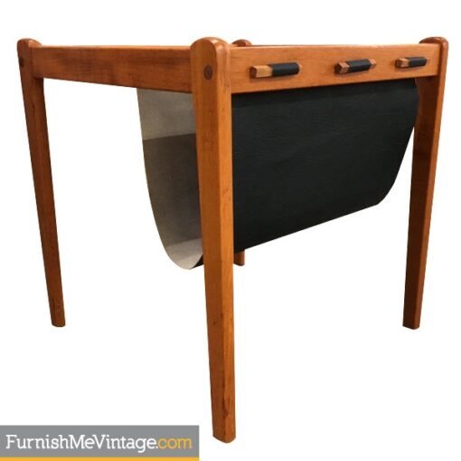 Mid Century Modern Brdr Furbo Teak Magazine Rack  On Hold