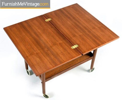 Expanding Mid Century Modern Grete Jalk Tea Cart