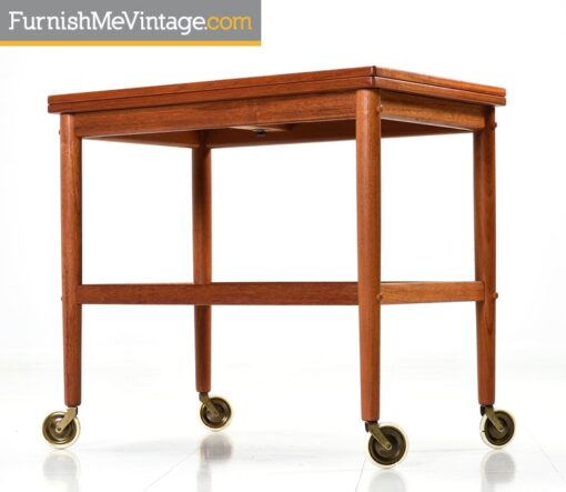 Expanding Mid Century Modern Grete Jalk Tea Cart