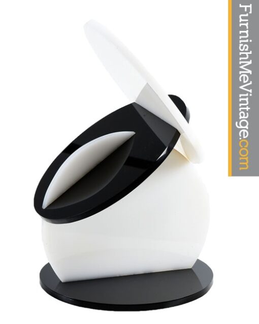 Postmodern Black and White Lucite Sculpture