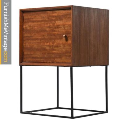 Mid Century Milo Baughman Cabinet on Iron Base