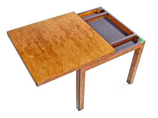 John Widdicomb Burl Flip-Top Table