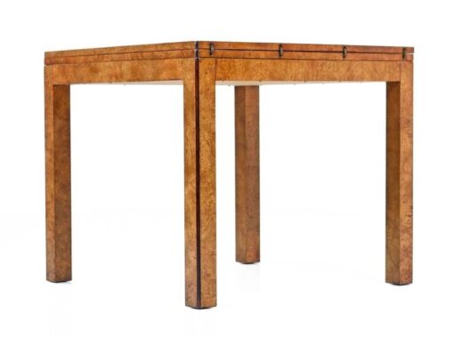 John Widdicomb Burl Flip-Top Table