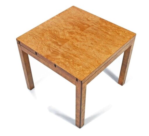 John Widdicomb Burl Flip-Top Table