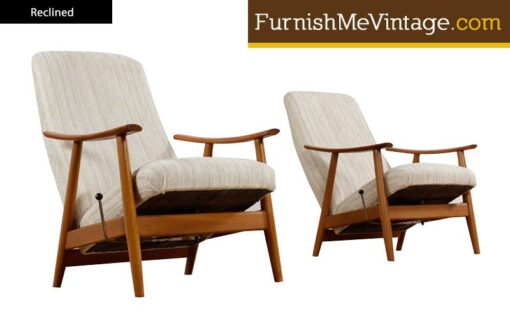 Mid Century Modern Norwegian Teak Recliners