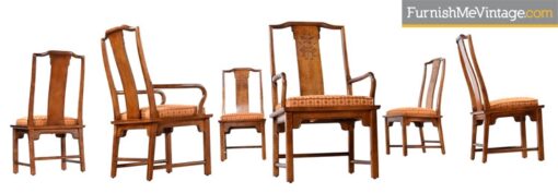 Six Vintage Chin Hua Dining Chairs by Century