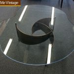 Super Modern Amoeba Shaped Coffee Table Metal Base