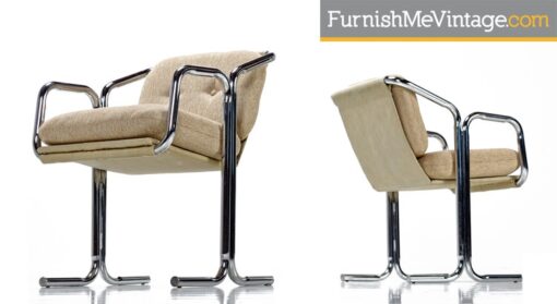 Jerry Johnson Chrome Arm Chairs