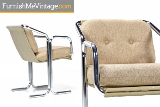 Jerry Johnson Chrome Arm Chairs