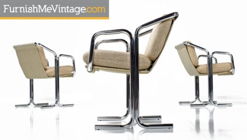 Jerry Johnson Chrome Arm Chairs