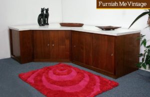Large Retro Corner Cabinet Storage Entertainment Center