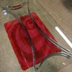 Chrome and Lucite Retro Coffee Table Glass Top