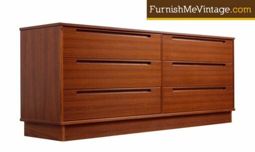 Restored Vintage Danish Teak Double Dresser