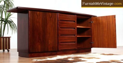 Refinished Vintage Skovby Danish Rosewood Credenza