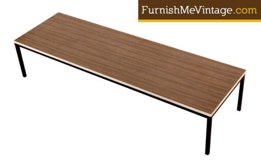 Long Mid Century Modern Wrought Iron Coffee Table