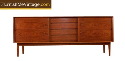 Mid Century Modern Hornslet Danish Teak Credenza