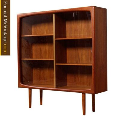 Small H.P. Hansen Vintage Teak China Cabinet