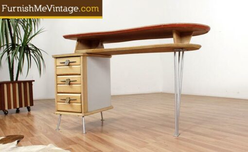 Vintage Art Deco Kidney Bean Desk
