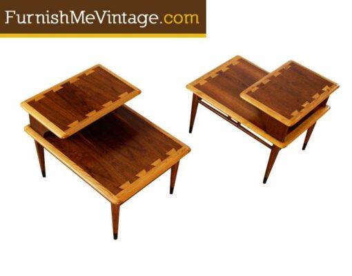 Pair of Mid Century Modern Lane Acclaim Step Tables