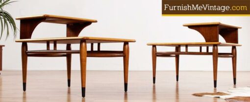 Pair of Mid Century Modern Lane Acclaim Step Tables