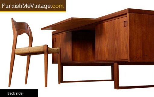 Superb Mid Century Modern Danish Teak Executive Desk