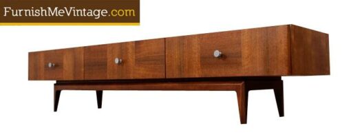 Sleek, long, low Canadian made mid century modern credenza